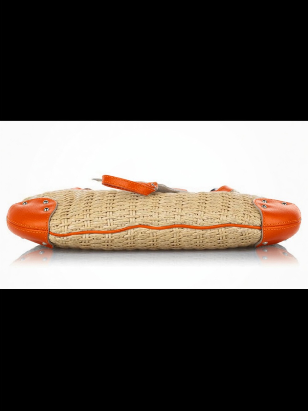 Dolce & Gabbana Straw Hobo with Orange Leather Trim - Picture 4 of 13